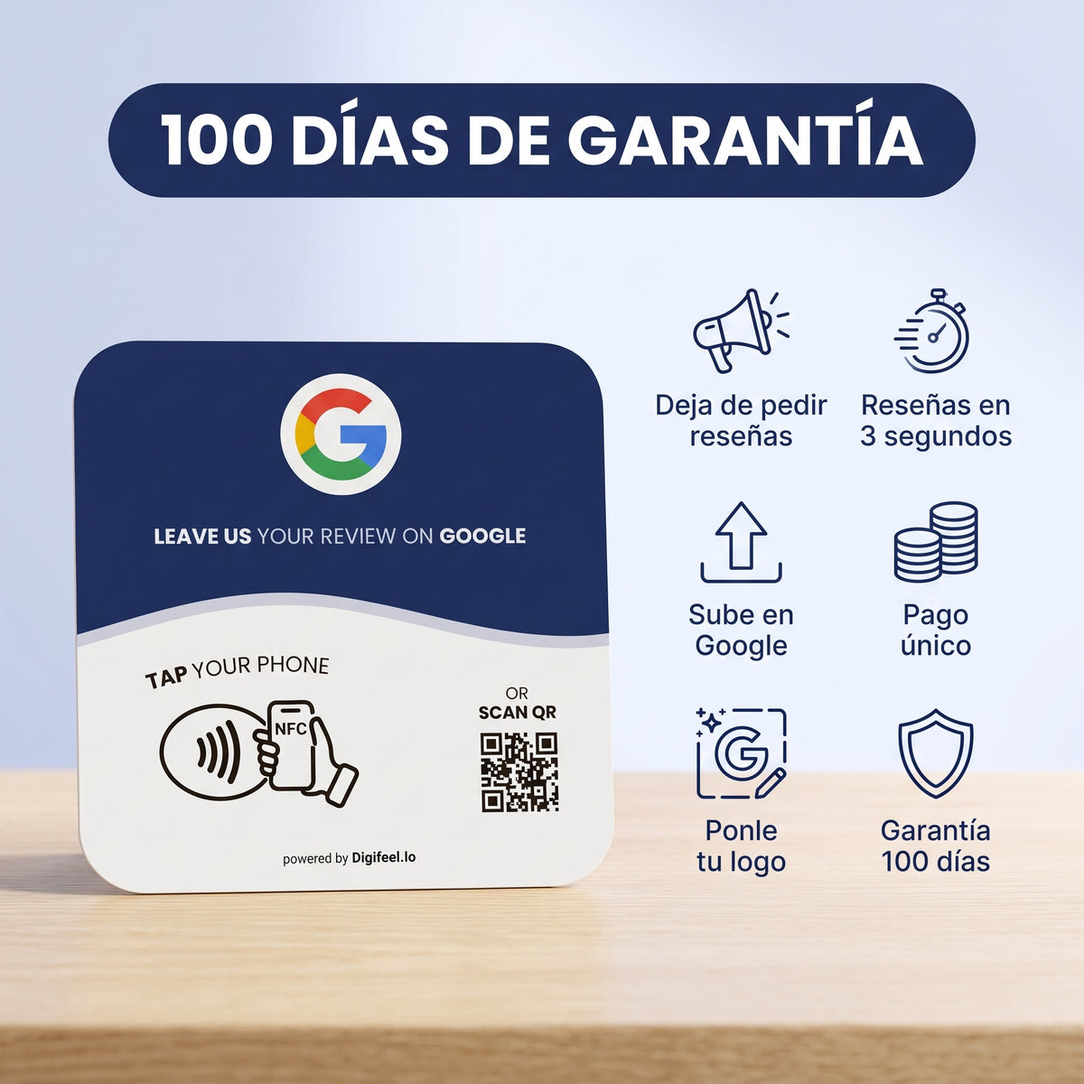 Toco™ Placa de Reseñas Google